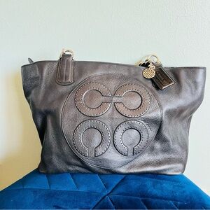 Coach Black Leather Tote